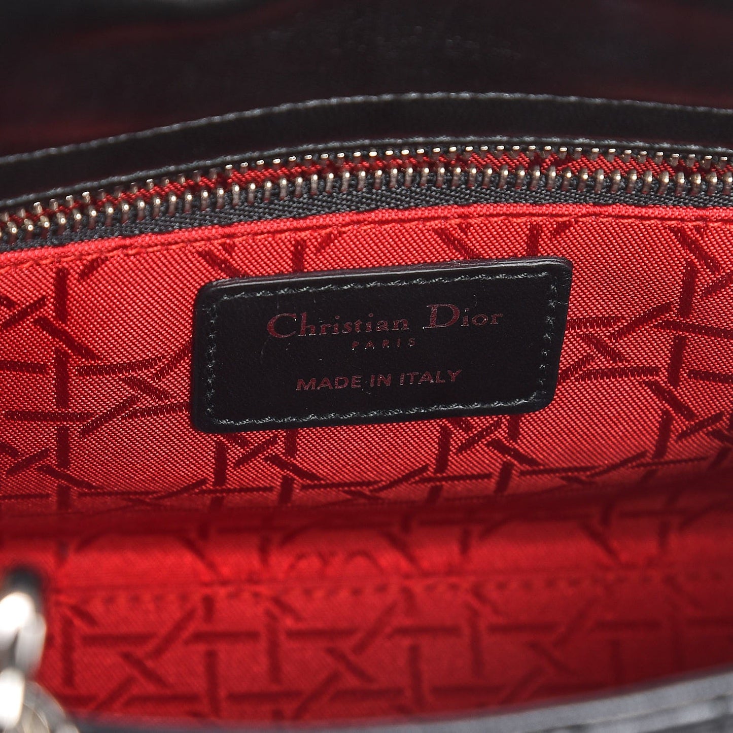 Lambskin Cannage Small Lucky Badges My Lady Dior Black