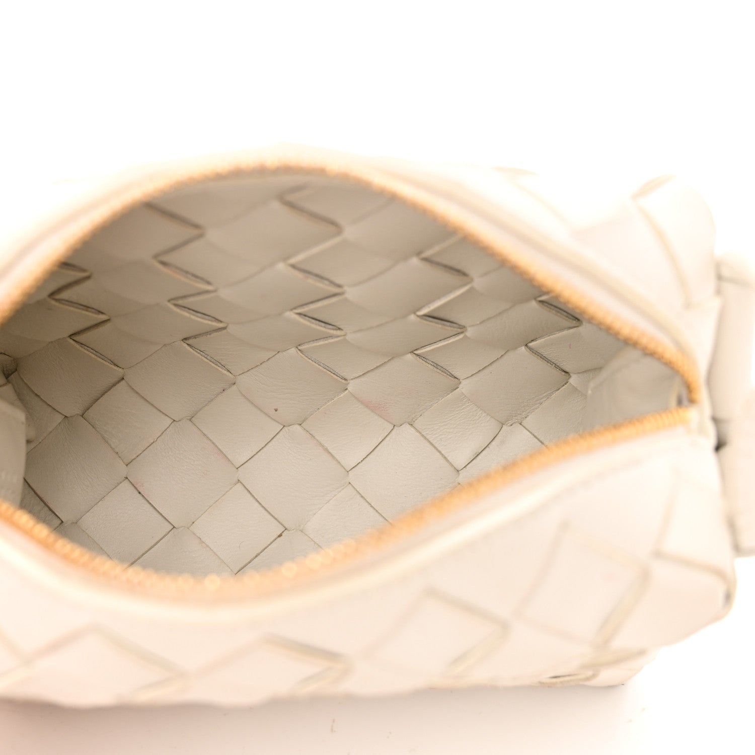 Bottega Veneta Nappa Intrecciato Candy Loop Camera Bag White