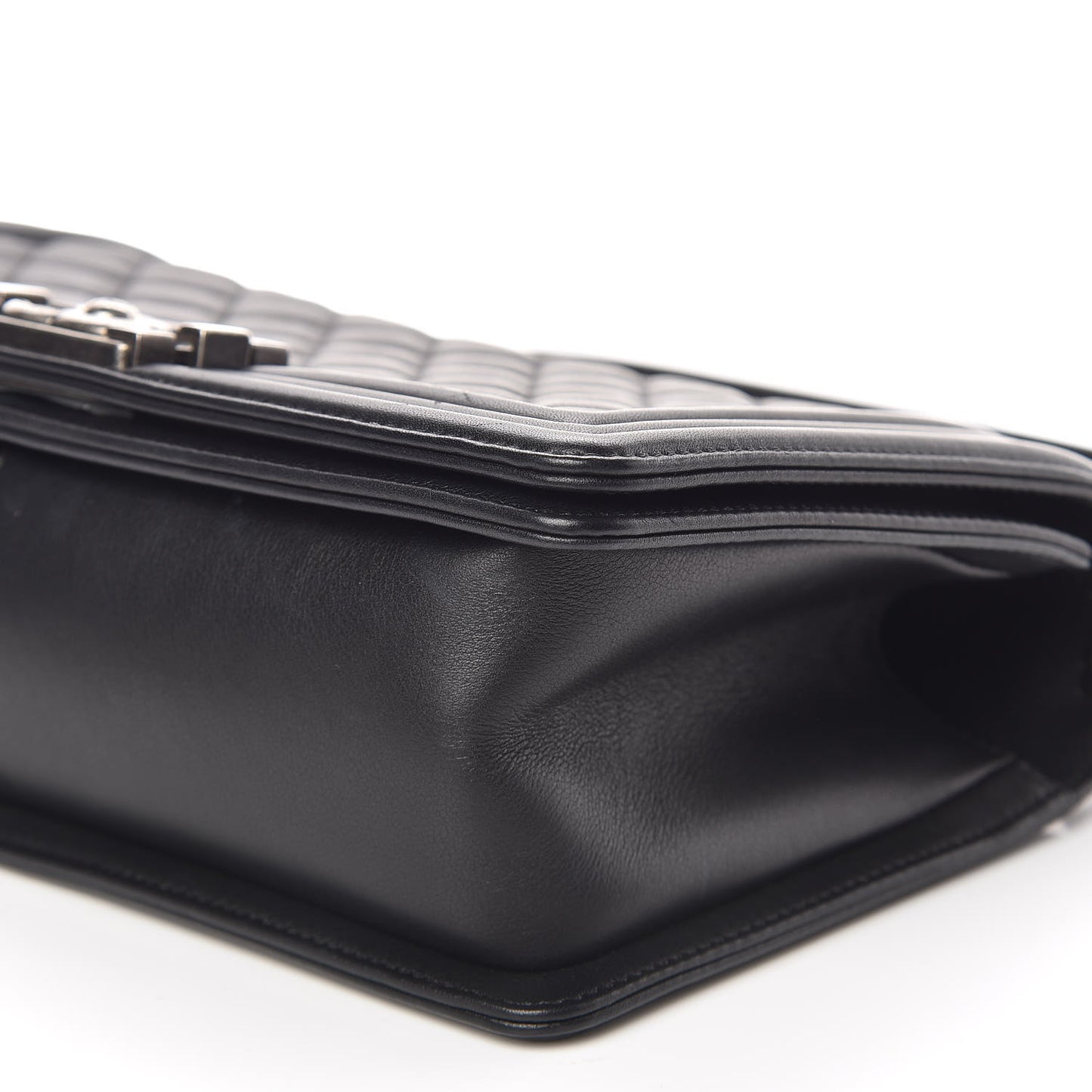 Calfskin Quilted Medium Boy Flap Black