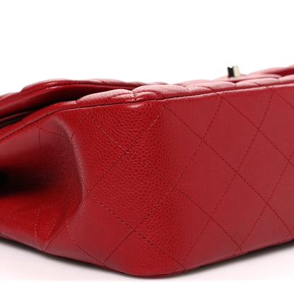 Chanel Caviar Quilted Jumbo Double Flap Dark Red 9 of 12