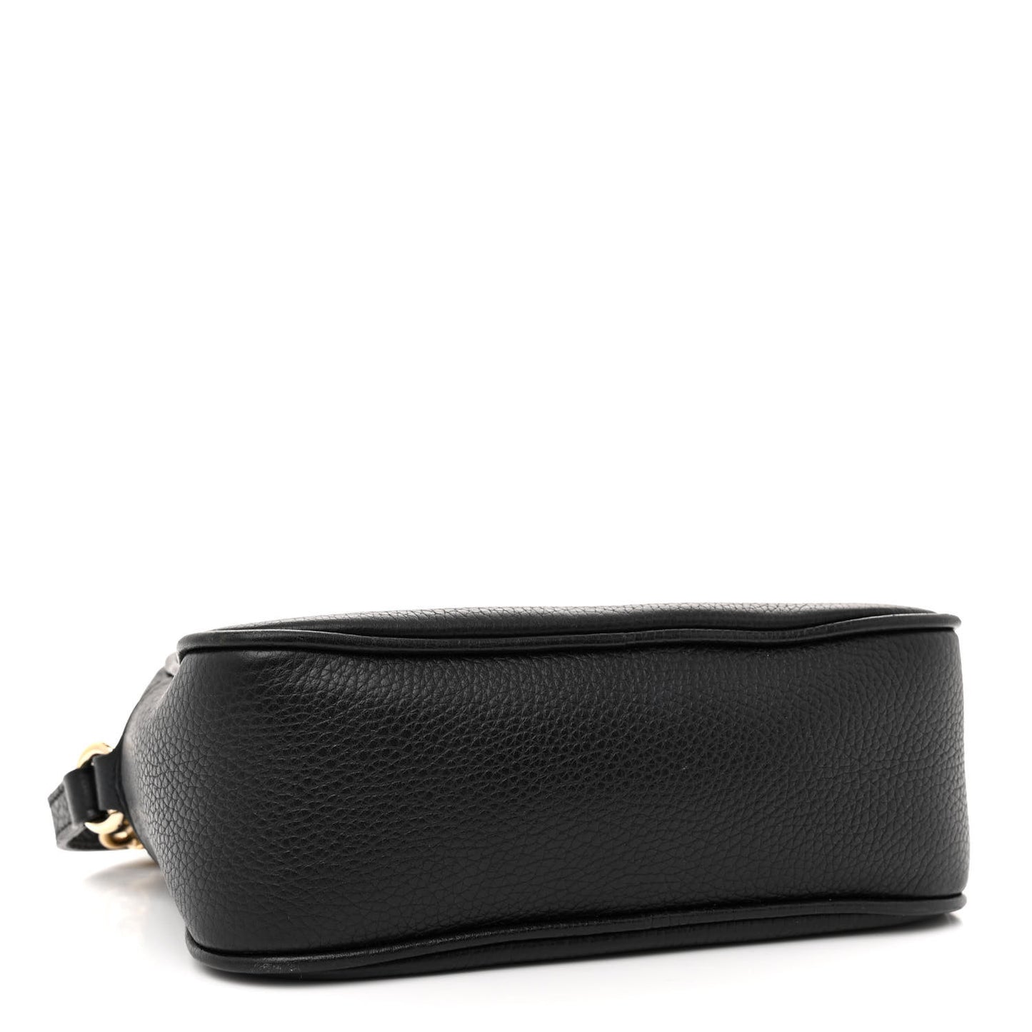 Pebbled Calfskin Small Soho Disco Bag Black
