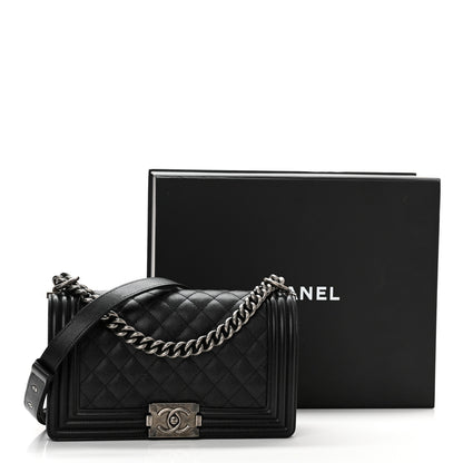 Chanel Caviar Quilted Medium Boy Flap Black 11 of 11