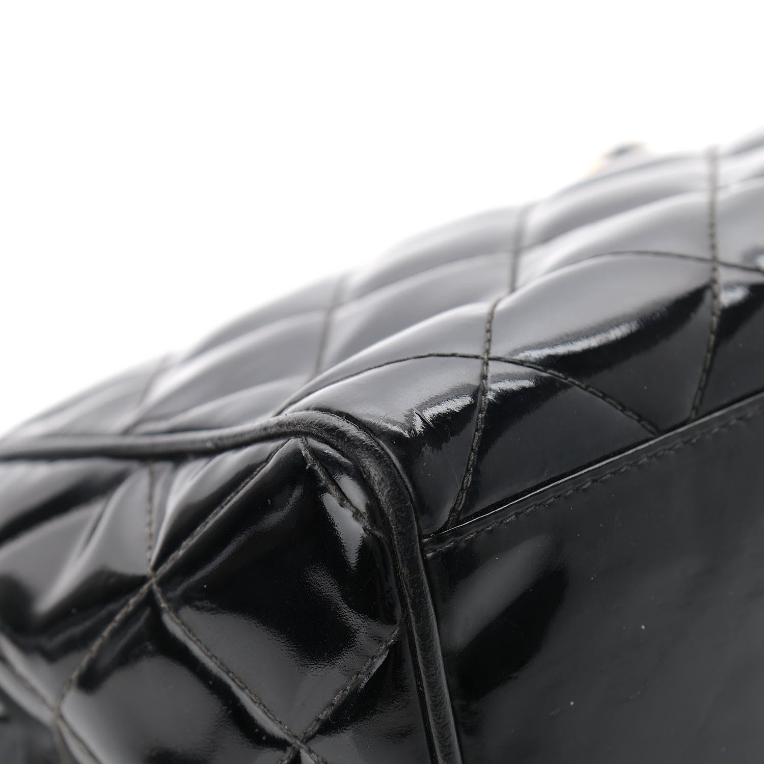 Chanel Patent Quilted CC Shoulder Bag Black 8 of 21