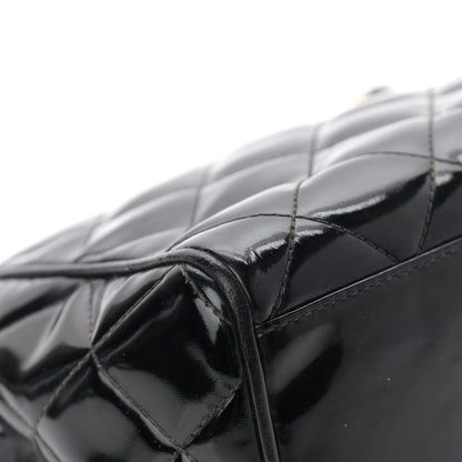 Chanel Patent Quilted CC Shoulder Bag Black 8 of 21