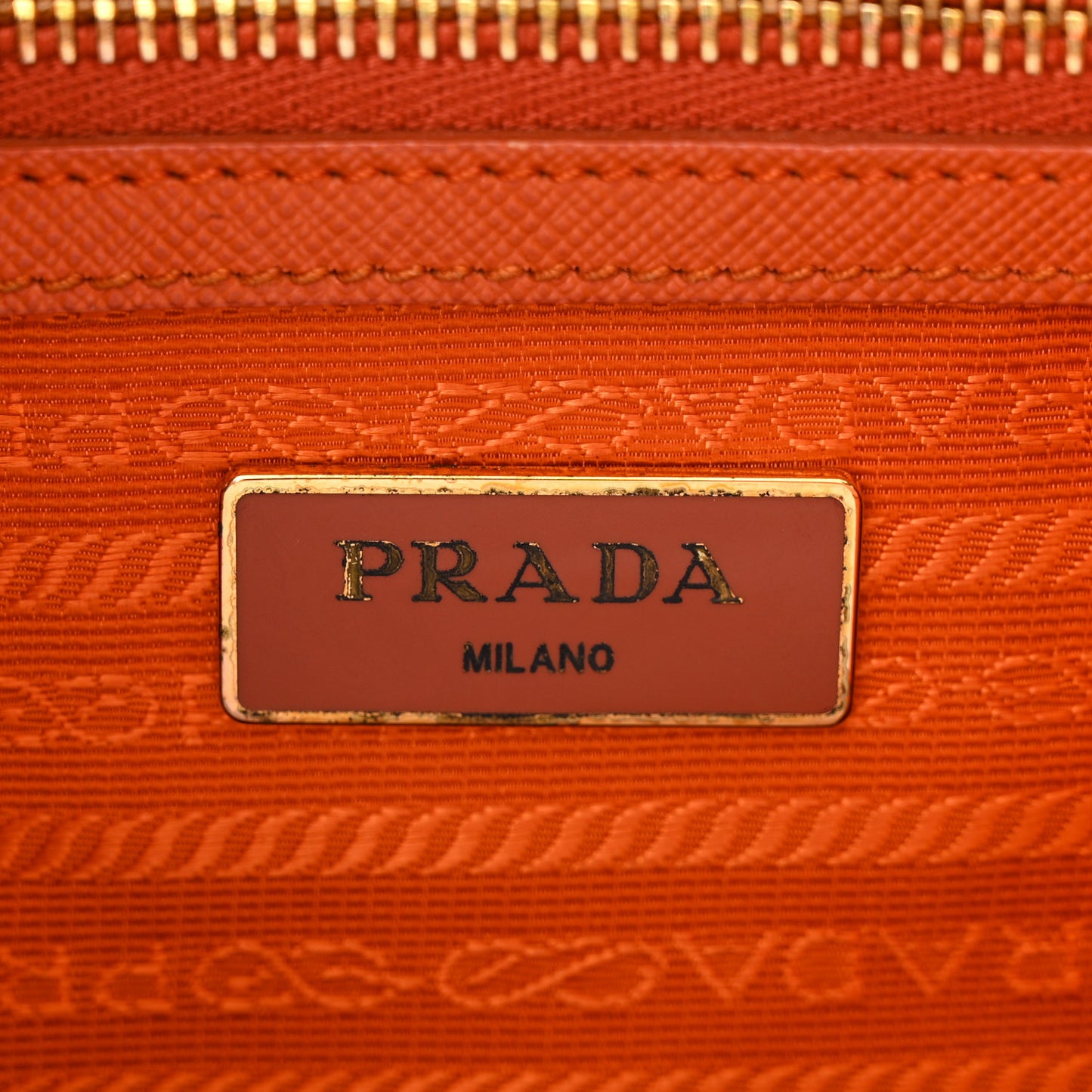 Saffiano Small Galleria Double Zip Tote Papaya