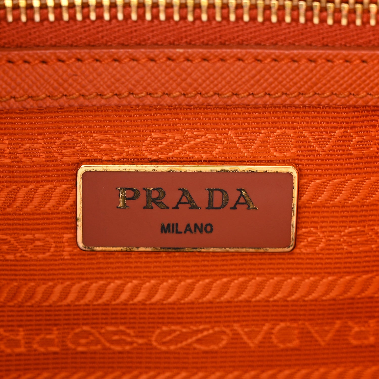 Prada Saffiano Small Galleria Double Zip Tote Papaya 6 of 12