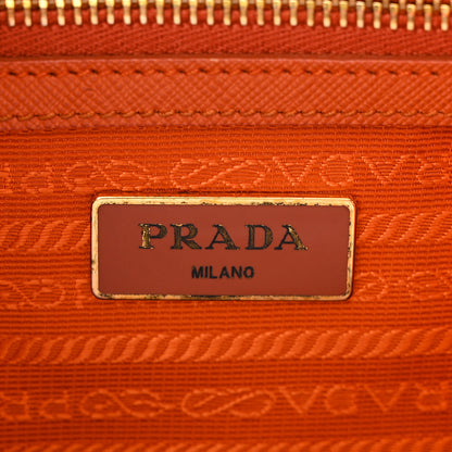 Prada Saffiano Small Galleria Double Zip Tote Papaya 6 of 12