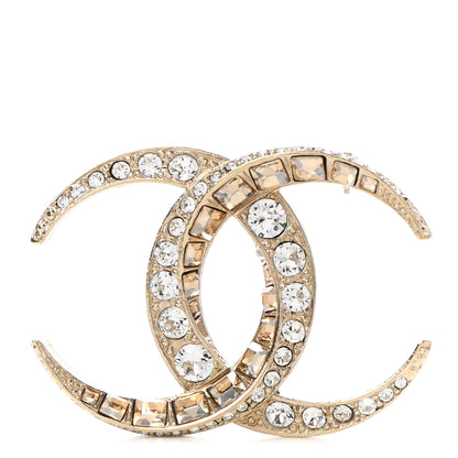 Chanel Baguette Crystal Dubai CC Brooch Gold 1 of 6