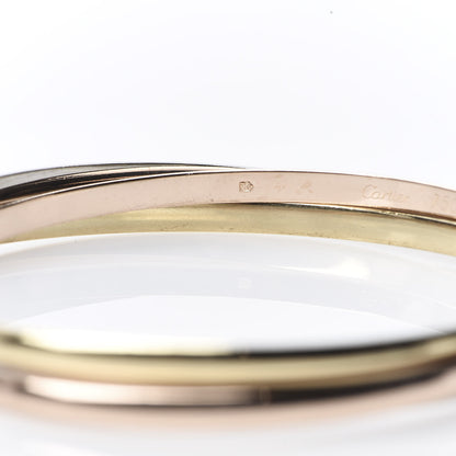 Cartier 18K Pink Yellow White Gold 3.5mm Trinity Bangle Bracelet 62 6 of 6