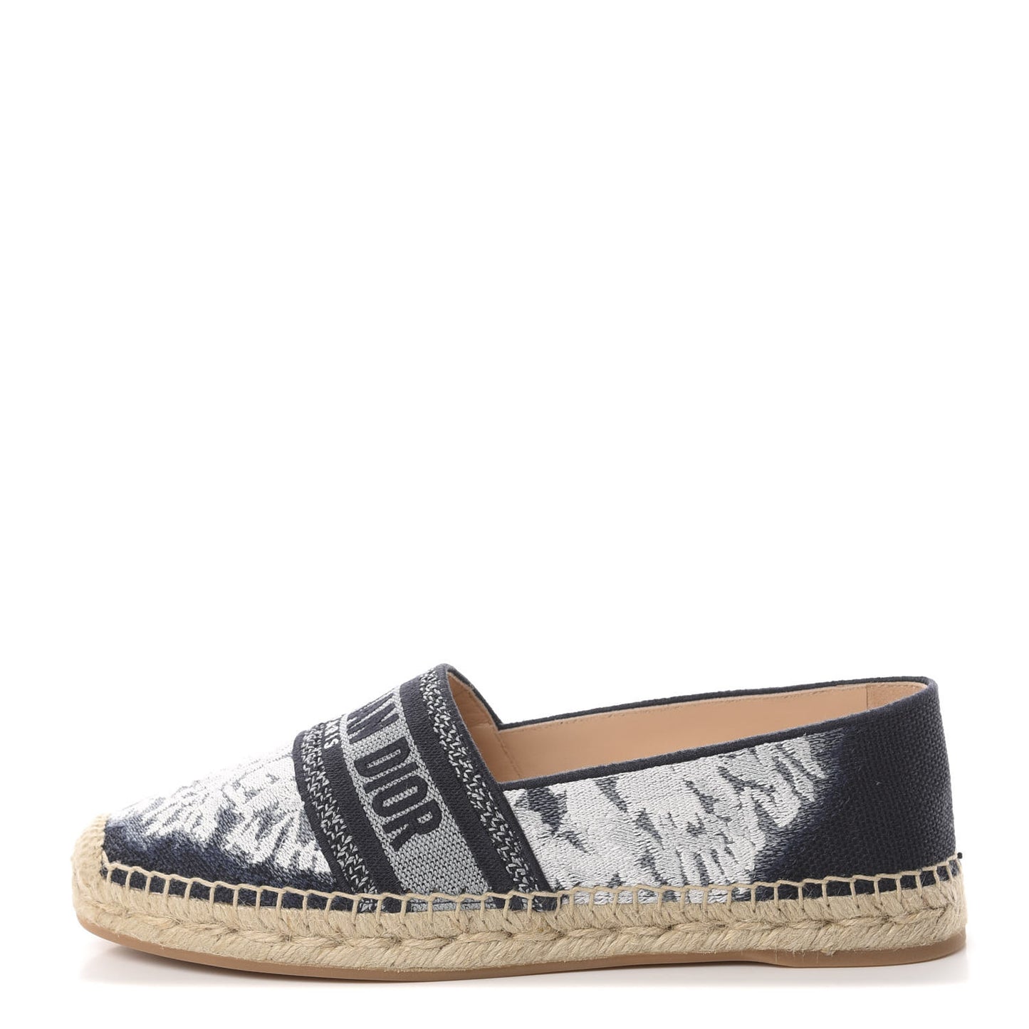 Canvas Tie and Dior Embroidered Granville 15mm Espadrilles 39 Denim