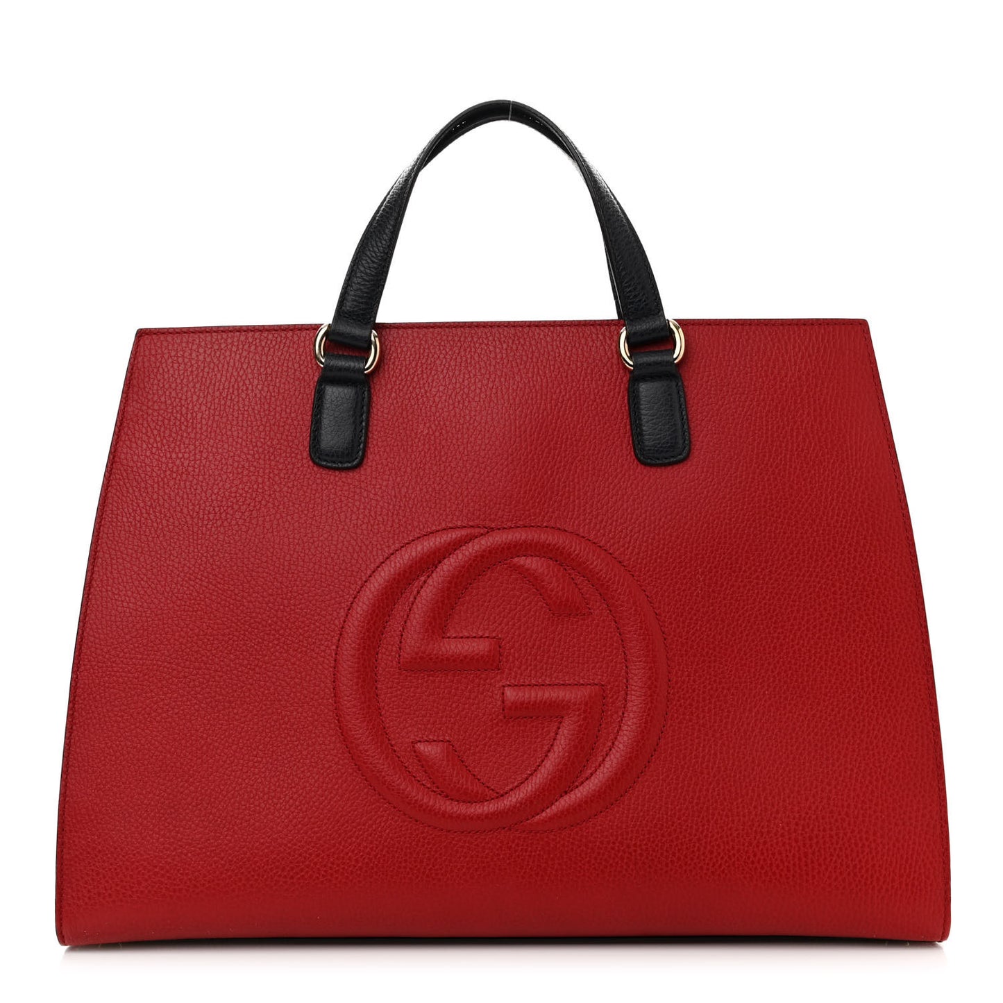 Dollar Calfskin Large Soho Top Handle Satchel Hibiscus Red Mystic White Blue