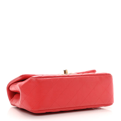 Chanel Lambskin Quilted Mini Rectangular Flap Red 4 of 17