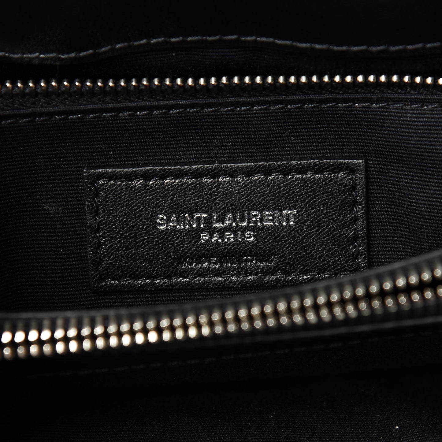 Calfskin Y Quilted Monogram Medium Loulou Chain Satchel Black