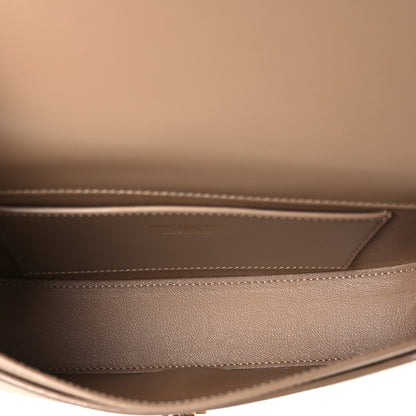 Saint Laurent Box Calfskin Mini Voltaire Shoulder Bag Dark Cork 5 of 12