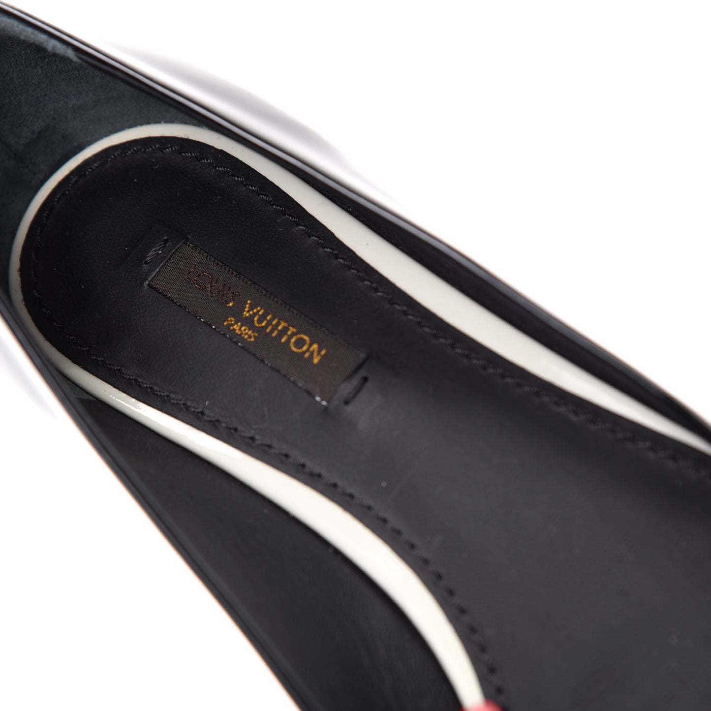 Patent Calfskin Eyeline Ballerina Flats 38 Black
