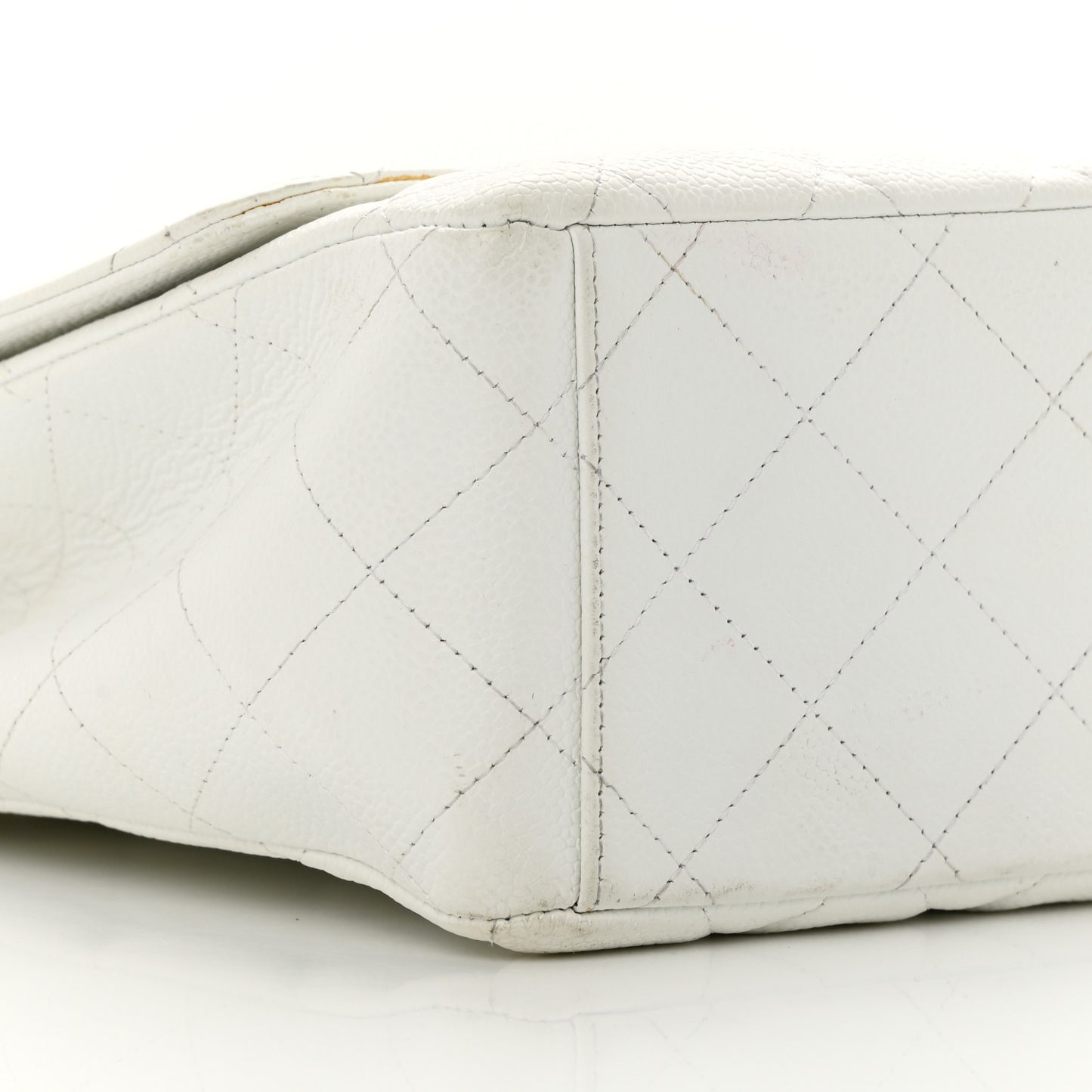 Caviar Quilted Maxi Single Flap White