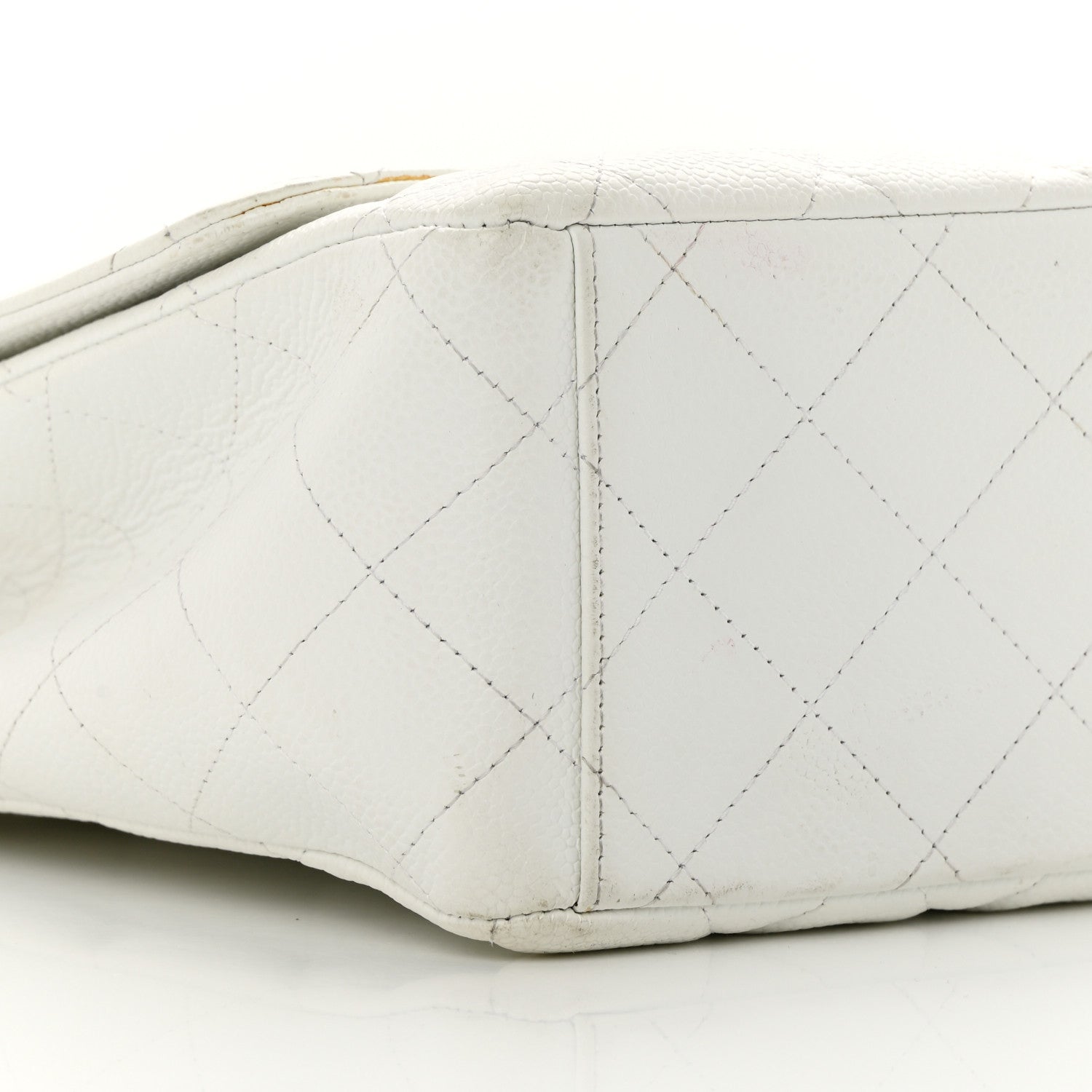 Chanel Caviar Quilted Maxi Single Flap White 9 of 18