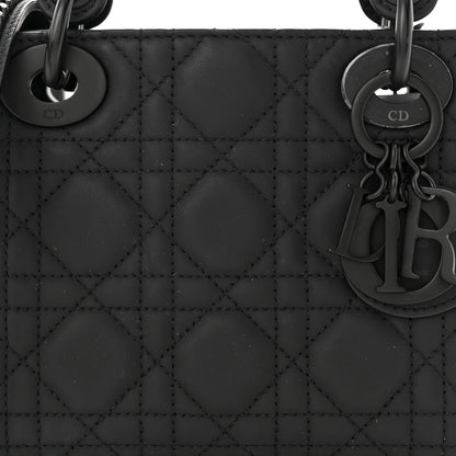 Christian Dior Ultra Matte Calfskin Cannage Mini Lady Dior Black 8 of 13