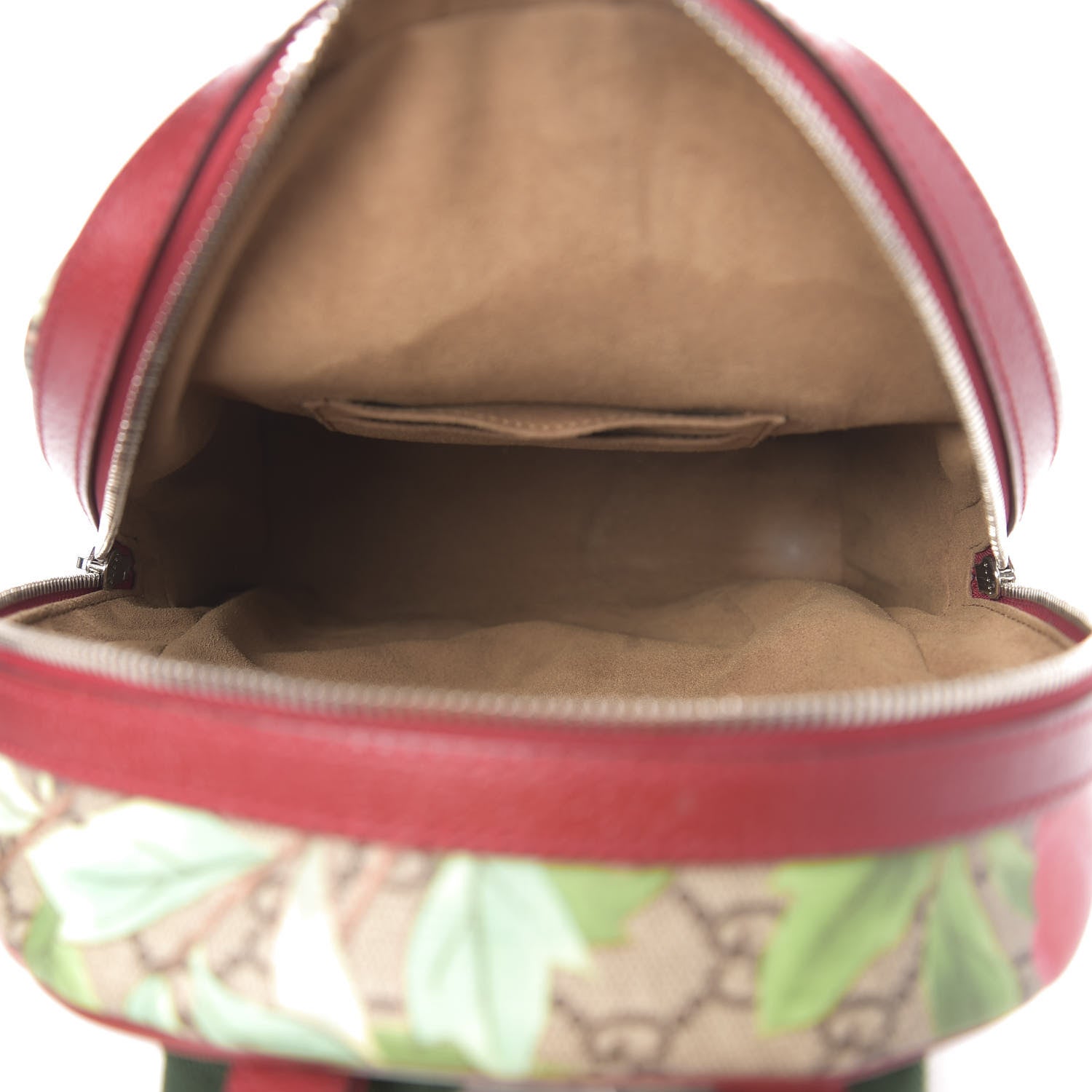 Gucci GG Supreme Monogram Tian Web Small Day Backpack Beige Multicolor Red 7 of 18