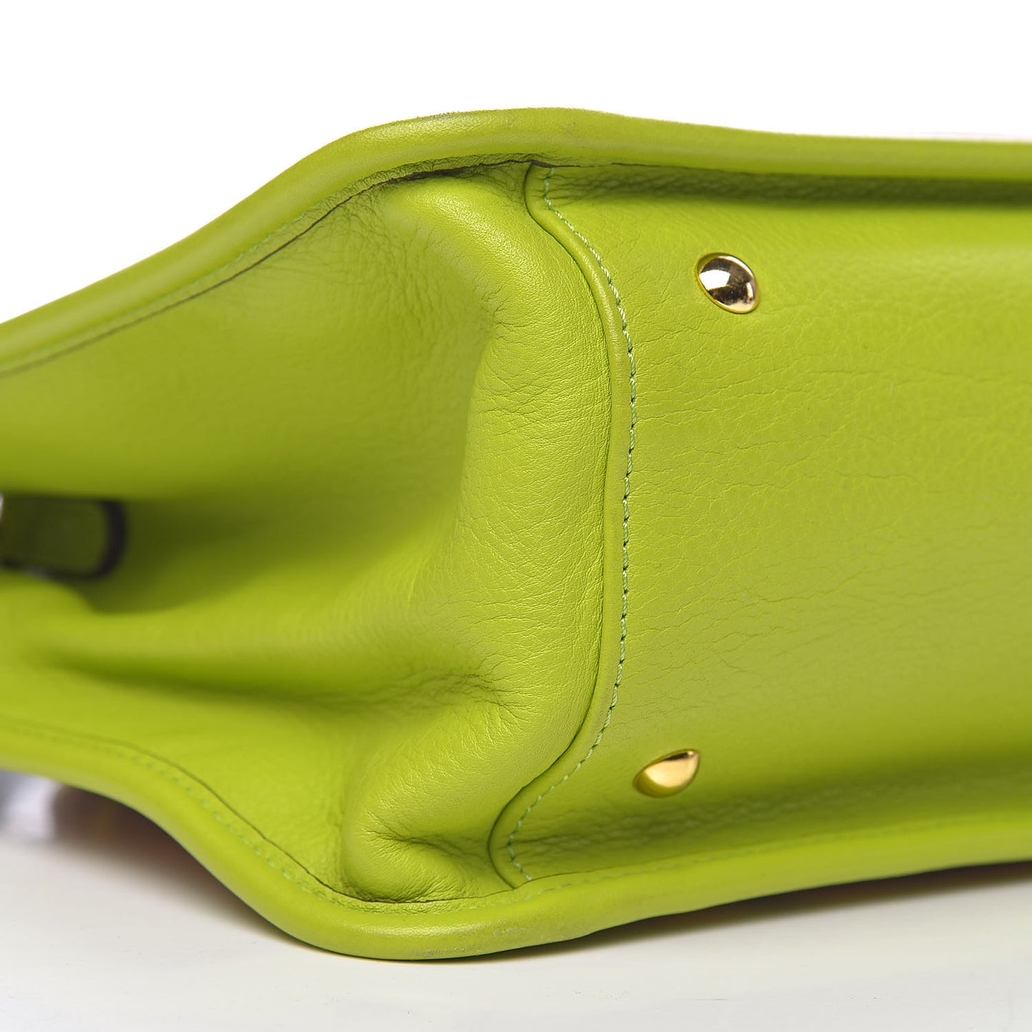 Visetos Double Zip Tote Cognac Green