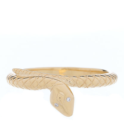 Foundrae 18K Yellow Gold Diamond Snake Wholeness Bookend Band Ring 59 8.75 1 of 4