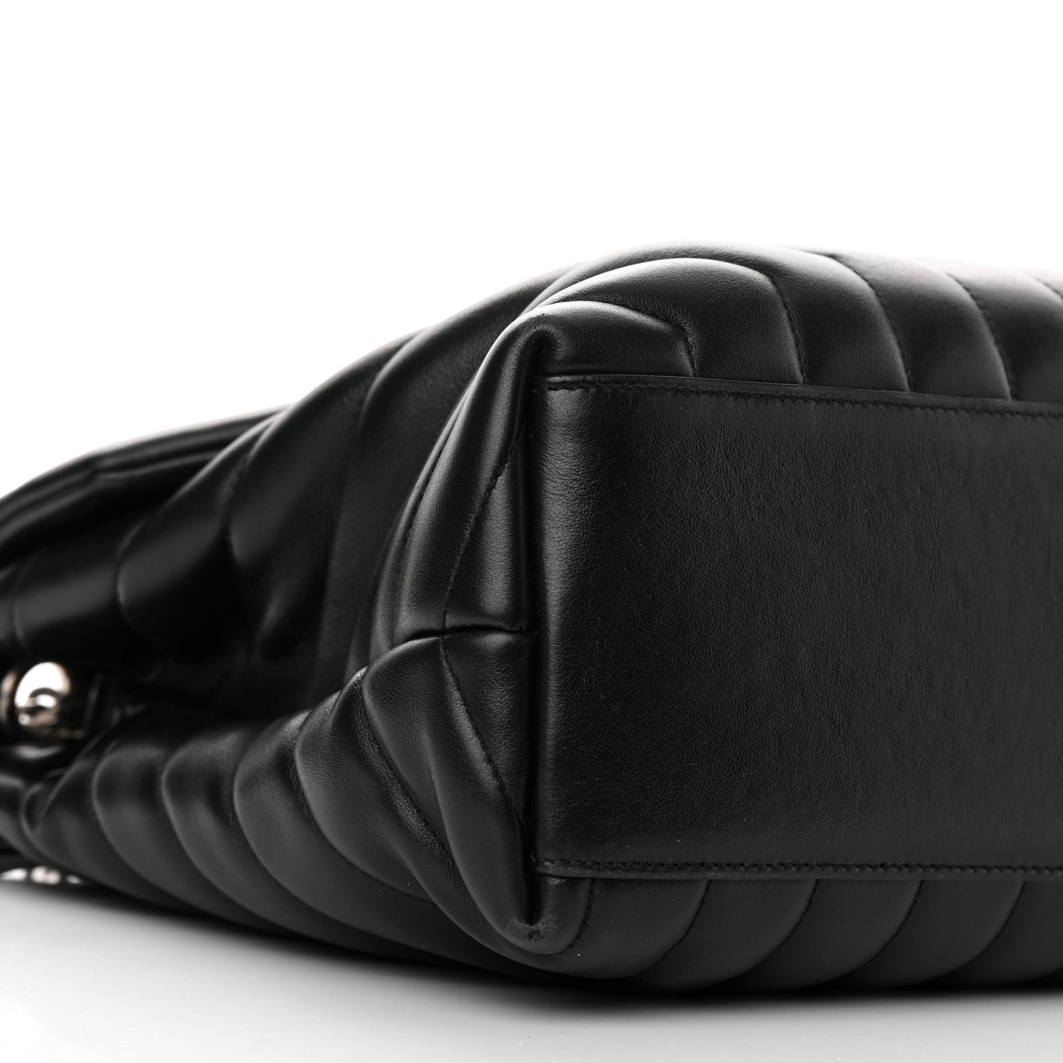 Saint Laurent Calfskin Y Quilted Monogram Medium Loulou Satchel Black 9 of 17