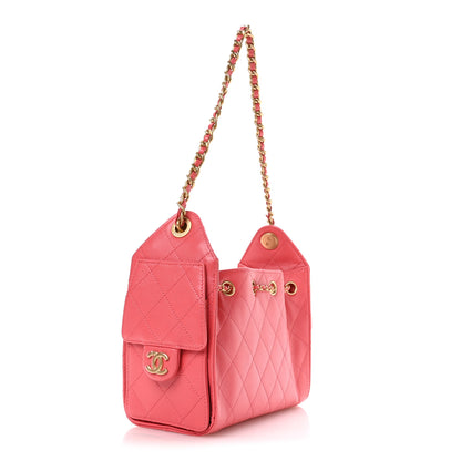 Chanel Caviar Quilted Mini Chanel 25 Handbag Coral 3 of 11