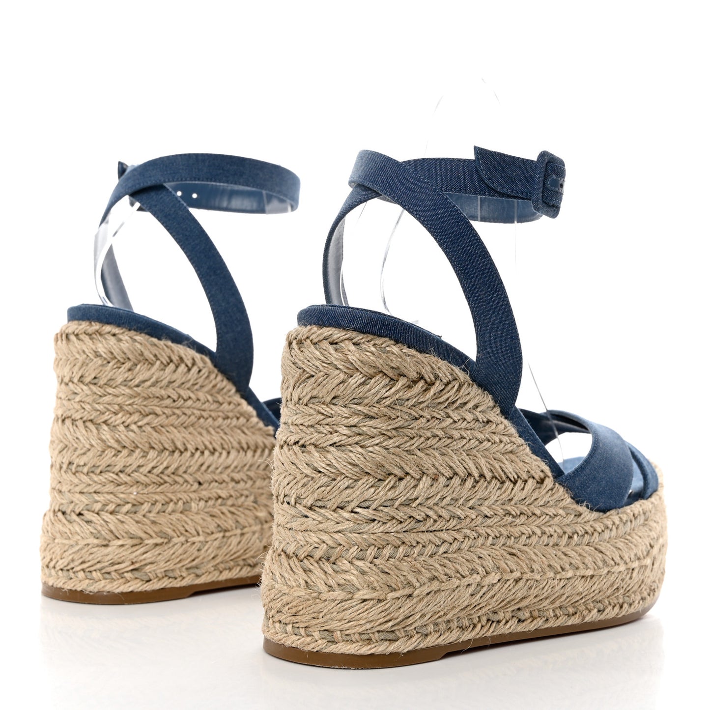 Denim Mariza Zeppa 130 Wedge Sandals 40 Blue