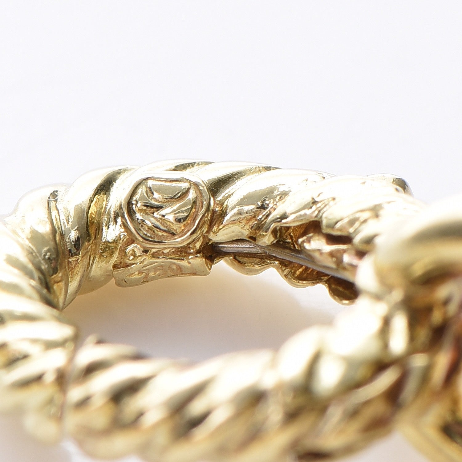 David Yurman 18K Yellow Gold 12mm Large Oval Link Bracelet 4 of 6