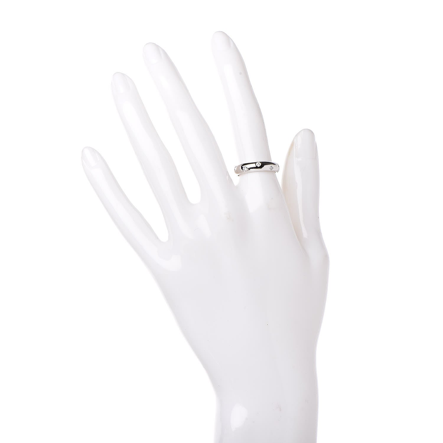 Tiffany Platinum Diamond 4mm Etoile Band Ring 51 5.75 2 of 5