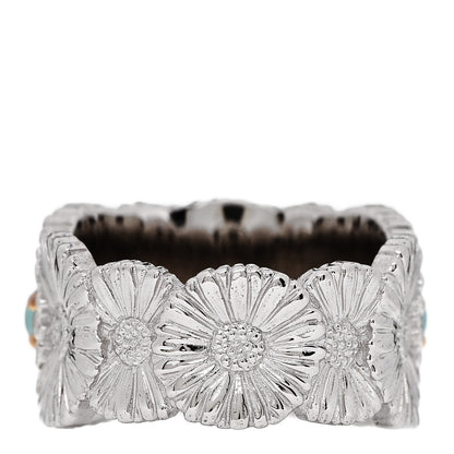 Buccellati Sterling Silver Gold Vermeil Blue Agate Blossoms Daisy Color Eternelle Ring 53 6.25 3 of 7