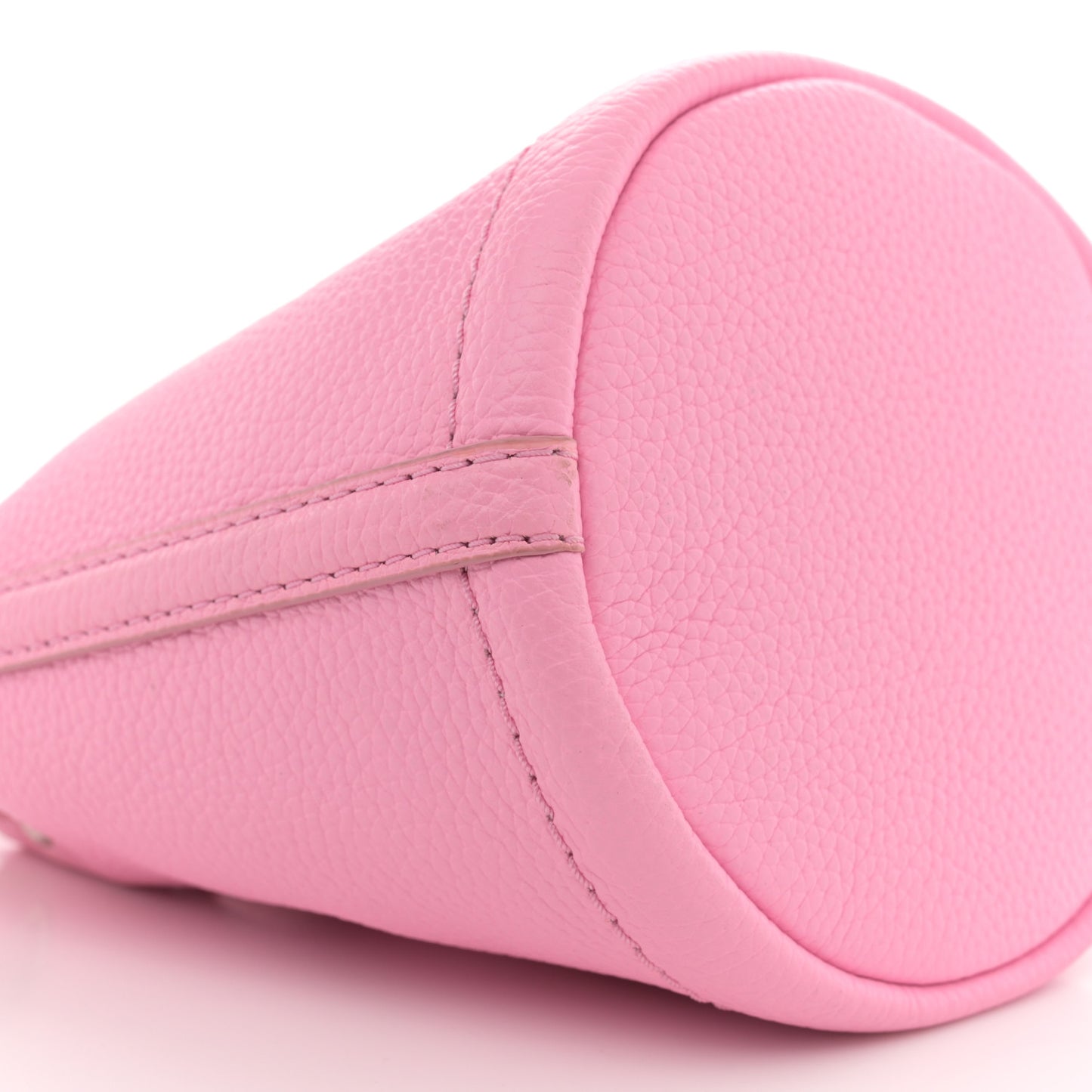 Grained Calfskin The Mini Bucket Bag Fluro Candy Pink