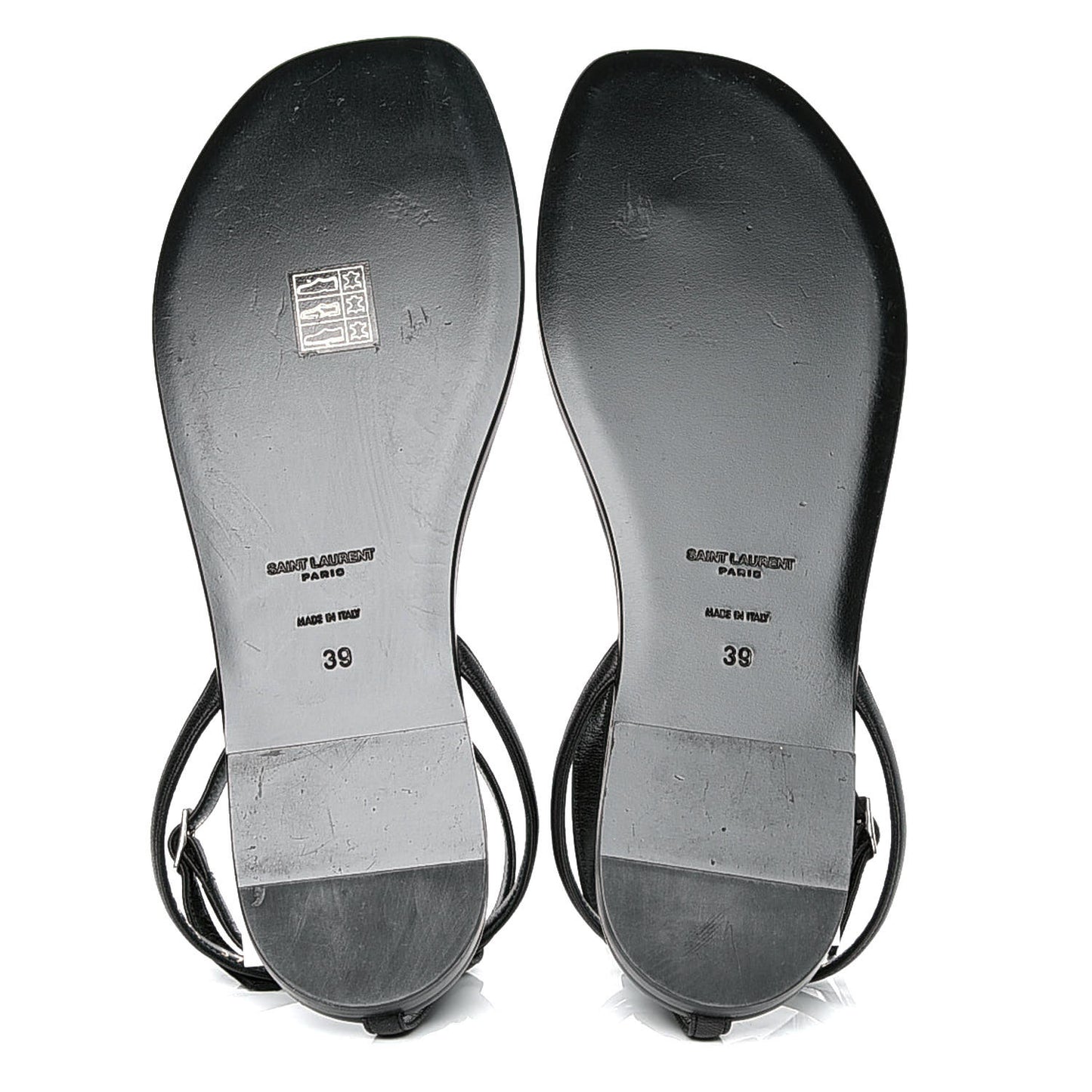 Patent Calfskin Nu Pieds 05 Sandals 39 Black