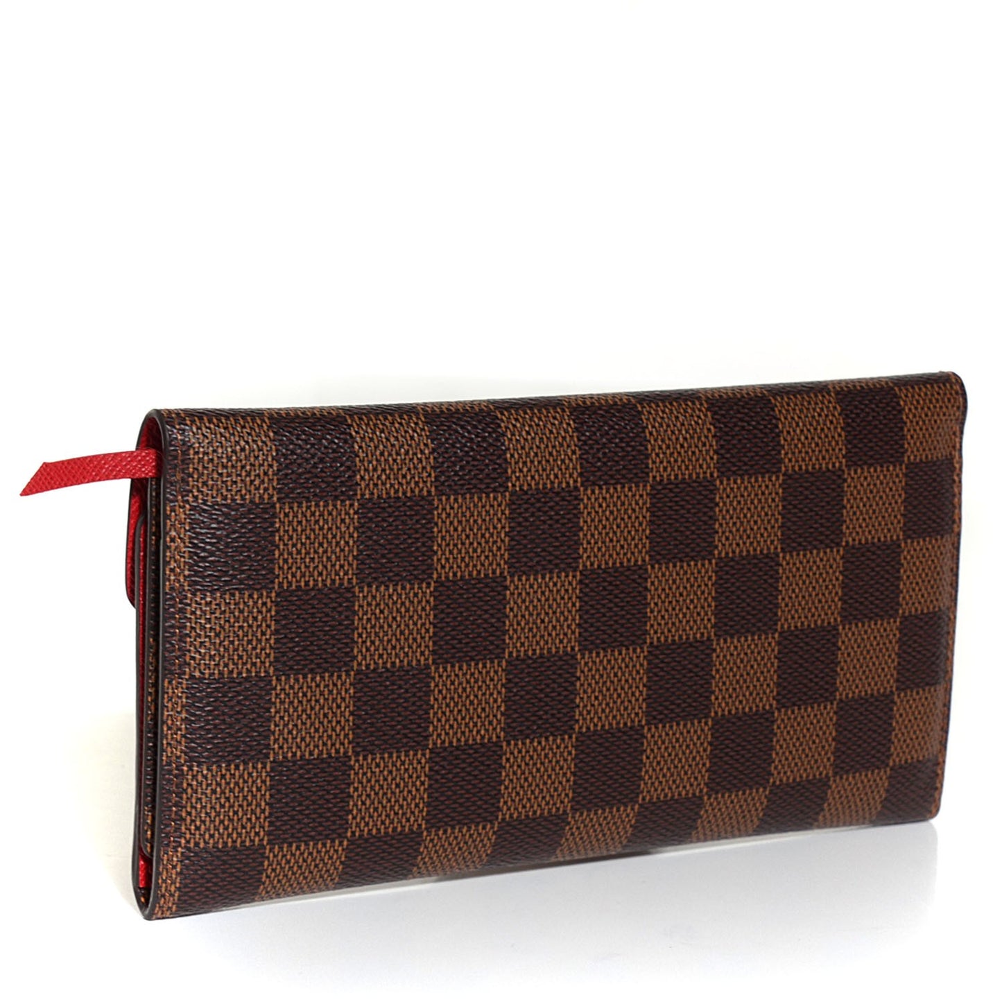 Damier Ebene Josephine Wallet Red