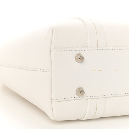 Christian Dior Grained Calfskin Small Dome Bag White 9 of 13