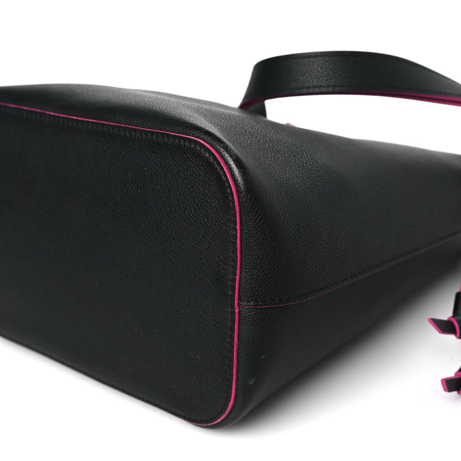 Louis Vuitton Calfskin Lockme Bucket Black 9 of 11