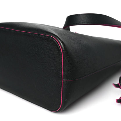 Louis Vuitton Calfskin Lockme Bucket Black 9 of 11