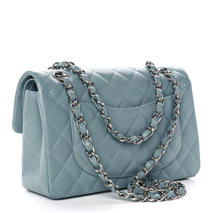 Chanel Caviar Quilted Small Double Flap Light Blue 3 of 11