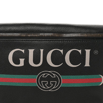Gucci Grained Calfskin Logo Belt Bag Black 8 of 10