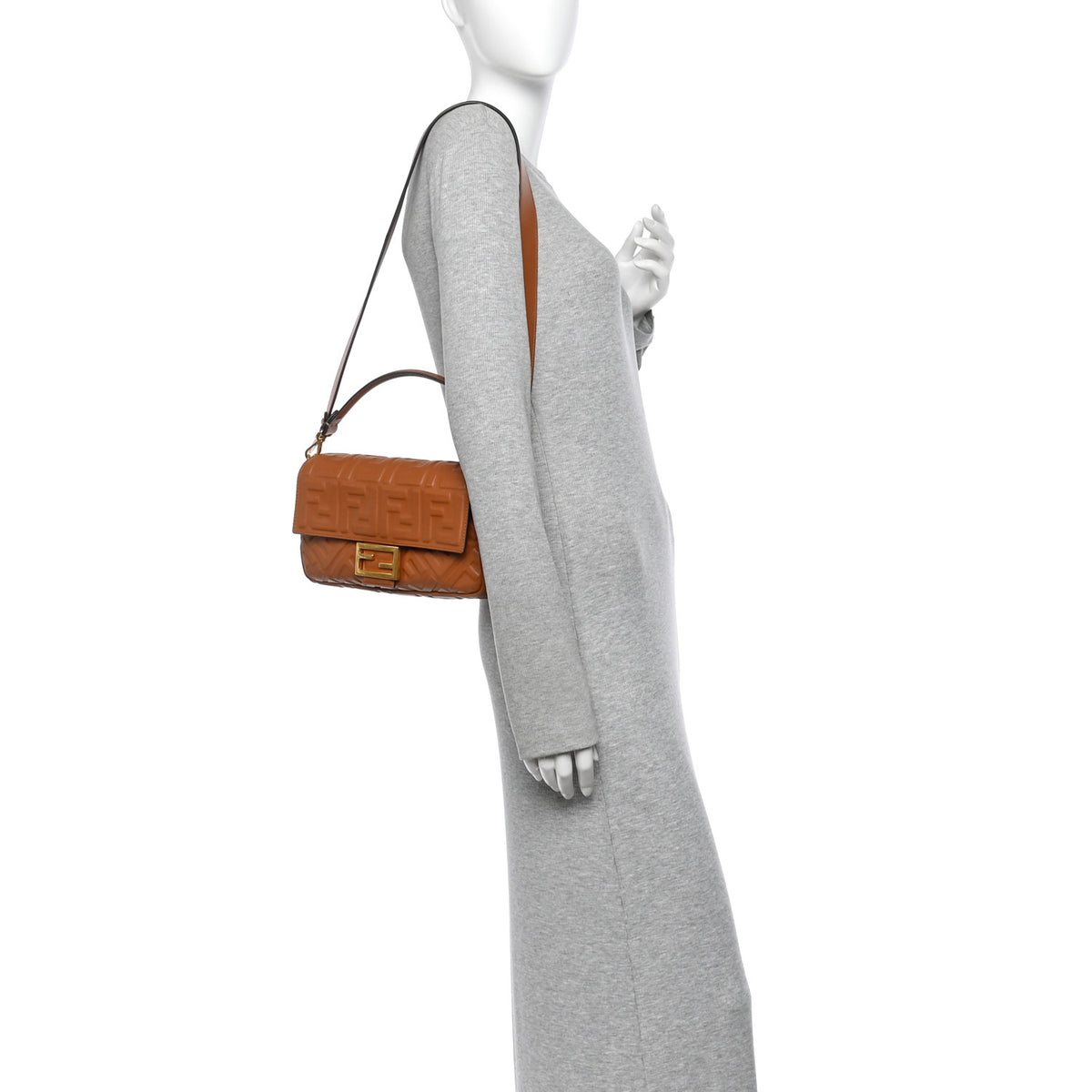 Nappa FF 1974 Embossed Baguette Coloniale
