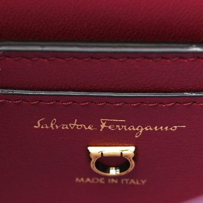 Salvatore Ferragamo Calfskin Trifolio Box Bag Melagrana 5 of 5