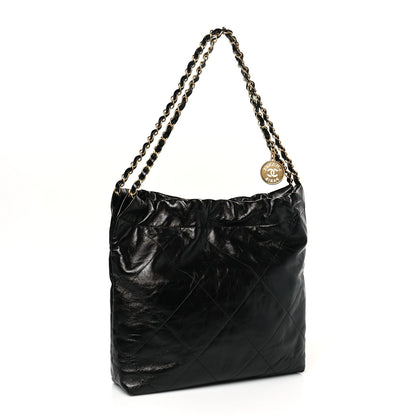 Chanel Shiny Calfskin Quilted Small Chanel 22 Black 4 of 10