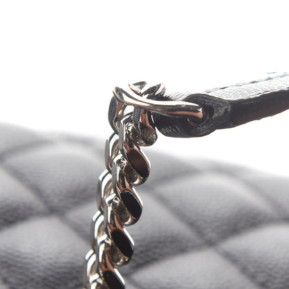 Saint Laurent Grain De Poudre Textured Mixed Matelasse Large Triquilt Monogram Satchel Black 11 of 11