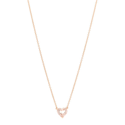 David Yurman 18K Rose Gold Morganite 8mm Chatelaine Heart Pendant Necklace 1 of 5