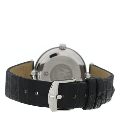 Omega Stainless Steel Alligator Diamond 27mm De Ville Quartz Watch Black 424.13.27.60.51.001 3 of 4