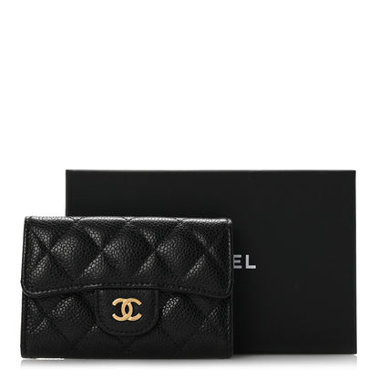 Chanel Caviar Quilted Flap Card Holder Wallet Black 10 of 10