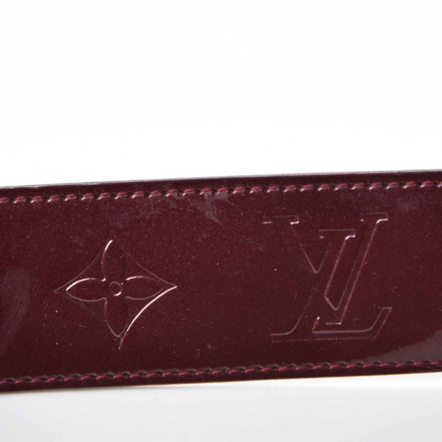 Louis Vuitton Vernis LV Facettes Belt 90 36 Rouge Fauviste 11 of 13