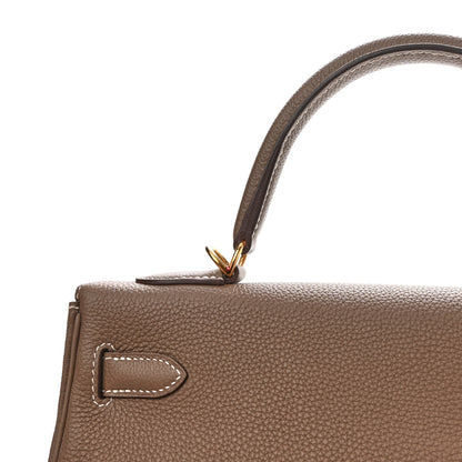 Hermes Togo Kelly Retourne 32 Etoupe 10 of 11