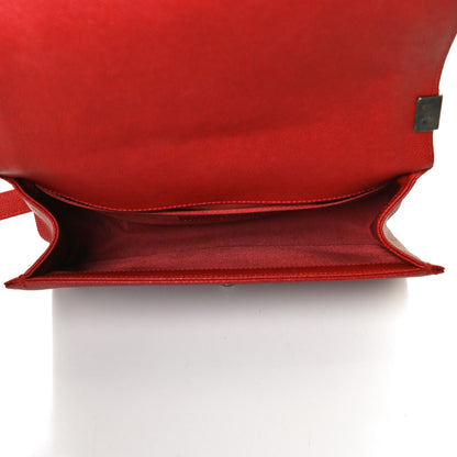 Chanel Caviar Quilted Medium Boy Flap Red 5 of 10