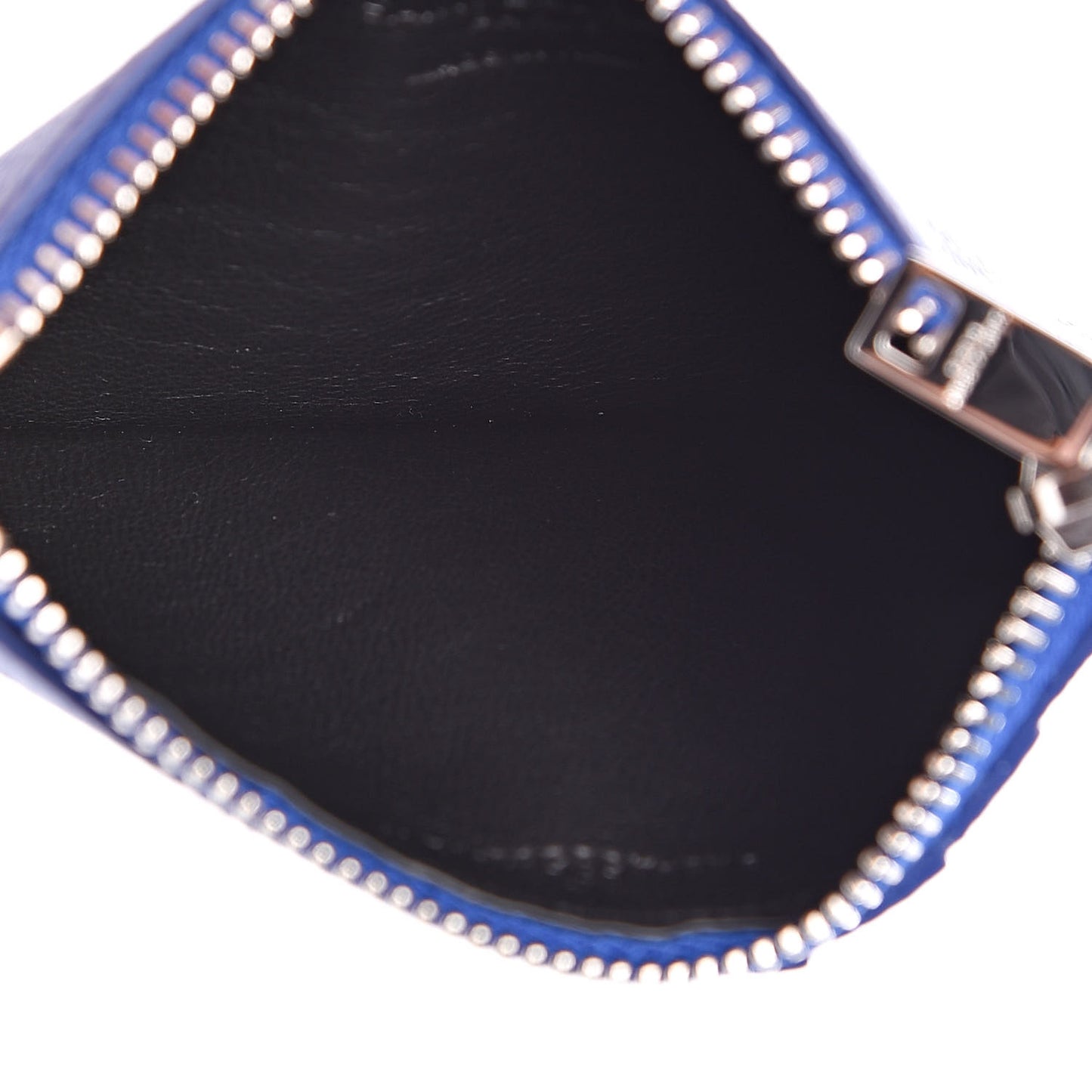 Grained Calfskin 5 Fragments Zip Pouch Card Holder Deep Marjorelle